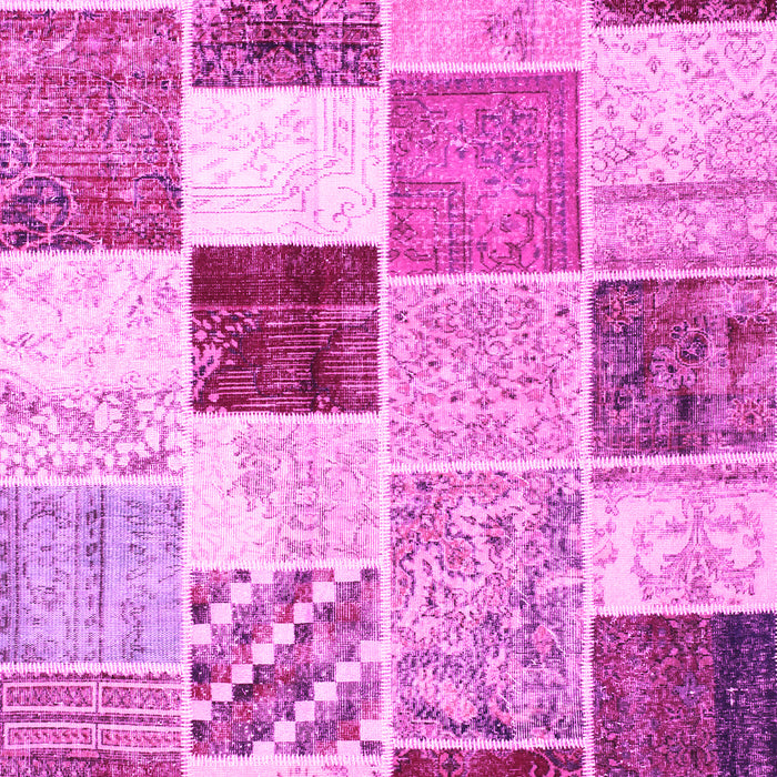 Patchwork Pink Transitional Rug, con1381pnk