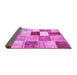 Sideview of Patchwork Pink Transitional Rug, con1381pnk