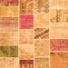 Serging Thickness of Patchwork Orange Transitional Rug, con1382org