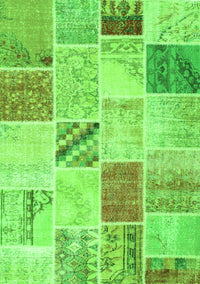 Patchwork Green Transitional Rug, con1382grn