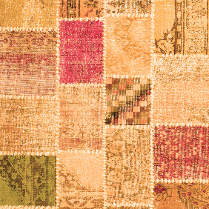 Serging Thickness of Machine Washable Patchwork Orange Transitional Area Rugs, wshcon1382org