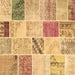 Square Patchwork Brown Transitional Rug, con1382brn