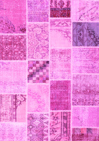 Patchwork Pink Transitional Rug, con1382pnk