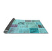 Sideview of Patchwork Light Blue Transitional Rug, con1382lblu