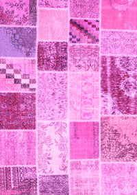 Patchwork Pink Transitional Rug, con1383pnk