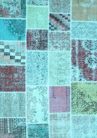 Patchwork Light Blue Transitional Rug, con1383lblu