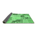 Sideview of Patchwork Emerald Green Transitional Rug, con1383emgrn