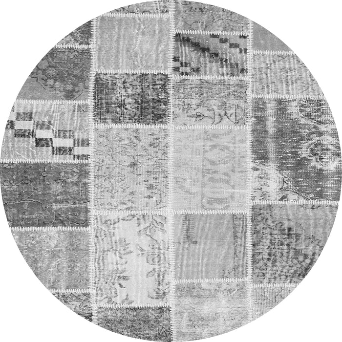 Square Patchwork Gray Transitional Rug, con1383gry