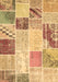 Patchwork Brown Transitional Rug, con1383brn