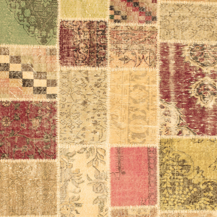 Patchwork Brown Transitional Rug, con1383brn