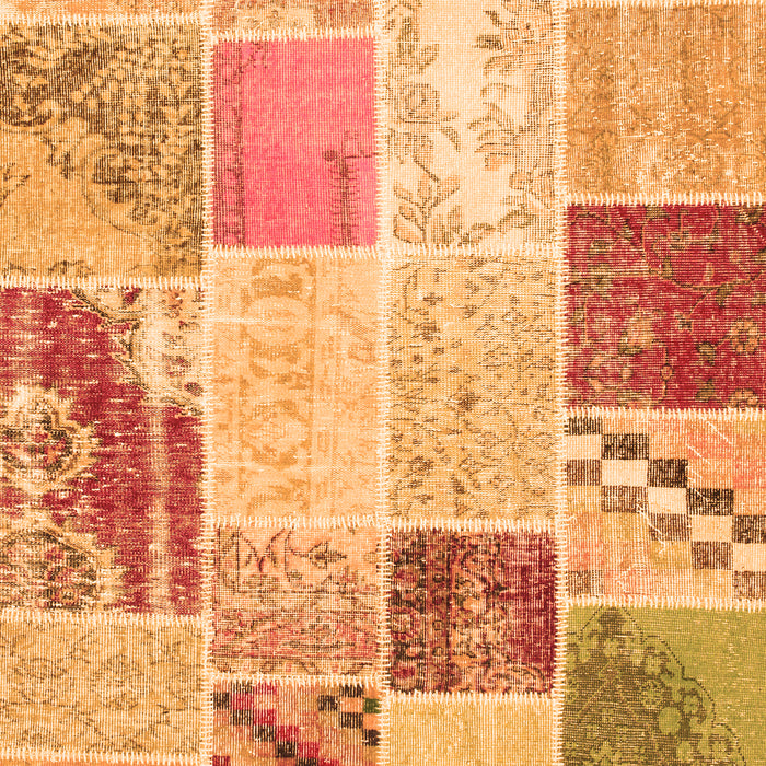 Patchwork Orange Transitional Rug, con1383org