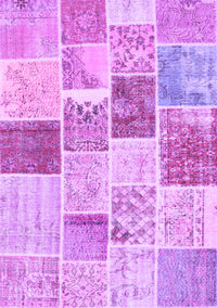 Patchwork Purple Transitional Rug, con1384pur