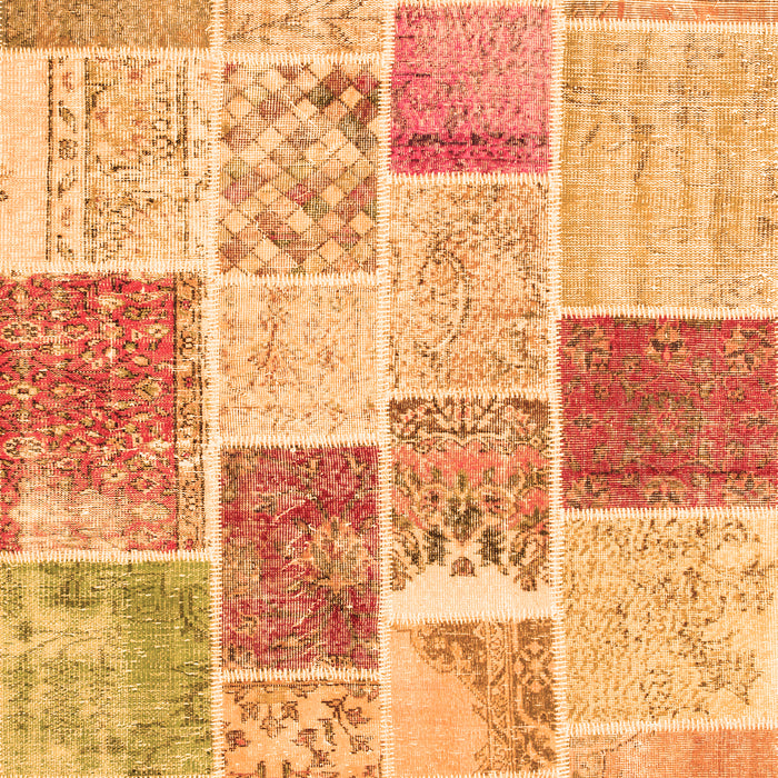 Patchwork Orange Transitional Rug, con1384org