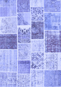 Patchwork Blue Transitional Rug, con1384blu