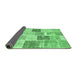 Sideview of Patchwork Emerald Green Transitional Rug, con1384emgrn