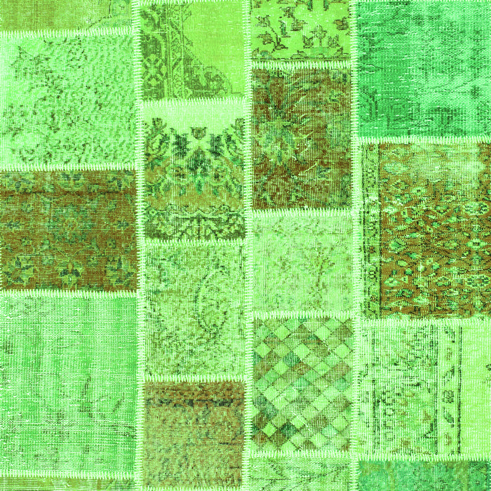 Patchwork Green Transitional Rug, con1384grn