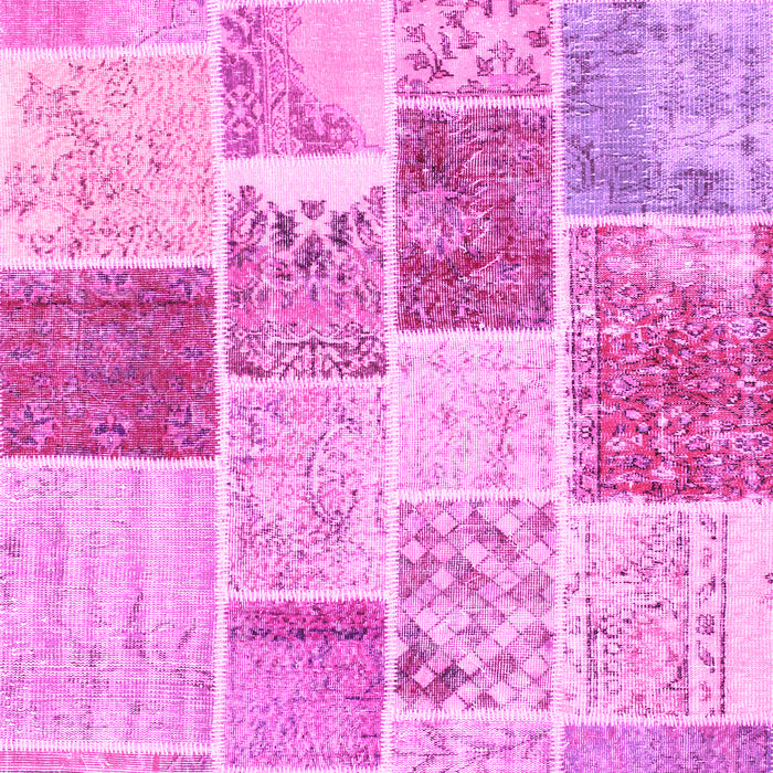 Patchwork Pink Transitional Rug, con1384pnk