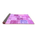 Sideview of Patchwork Purple Transitional Rug, con1384pur