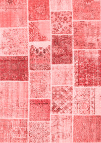 Patchwork Red Transitional Rug, con1384red