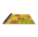 Sideview of Patchwork Yellow Transitional Rug, con1384yw