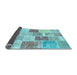 Sideview of Patchwork Light Blue Transitional Rug, con1384lblu