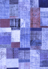 Patchwork Blue Transitional Rug, con1385blu