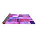 Sideview of Patchwork Purple Transitional Rug, con1385pur