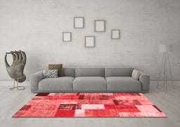 Transitional Red Washable Rugs