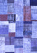 Patchwork Blue Transitional Rug, con1385blu