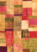 Serging Thickness of Machine Washable Patchwork Orange Transitional Area Rugs, wshcon1385org