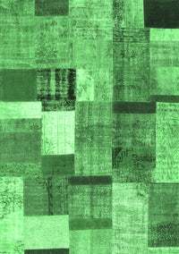 Patchwork Emerald Green Transitional Rug, con1385emgrn