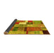 Sideview of Patchwork Yellow Transitional Rug, con1385yw