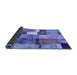 Sideview of Patchwork Blue Transitional Rug, con1385blu