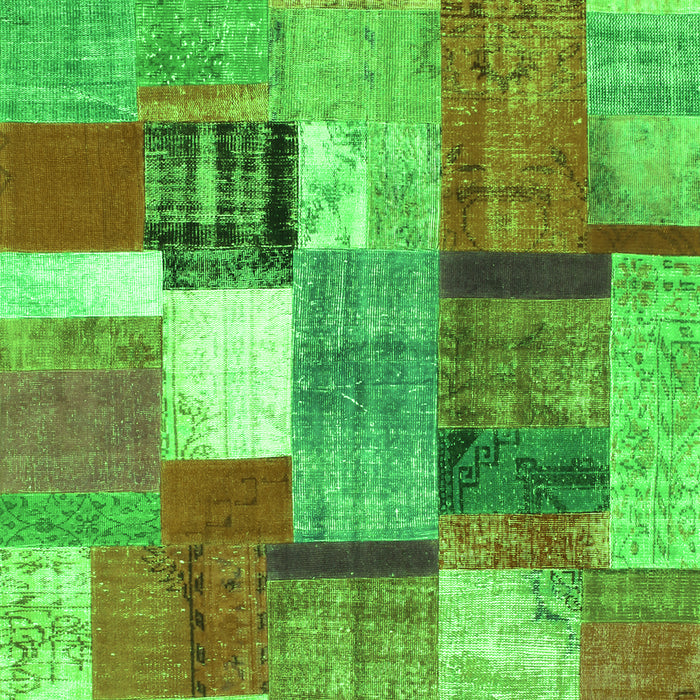 Patchwork Green Transitional Rug, con1385grn