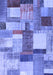 Patchwork Blue Transitional Rug, con1386blu