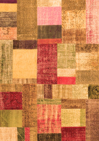 Patchwork Orange Transitional Rug, con1386org