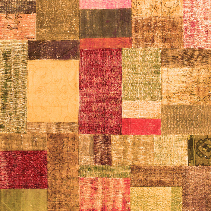 Patchwork Orange Transitional Rug, con1386org