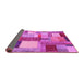 Sideview of Patchwork Pink Transitional Rug, con1386pnk