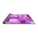 Sideview of Patchwork Purple Transitional Rug, con1386pur