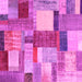 Square Patchwork Pink Transitional Rug, con1386pnk