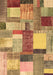 Patchwork Brown Transitional Rug, con1386brn