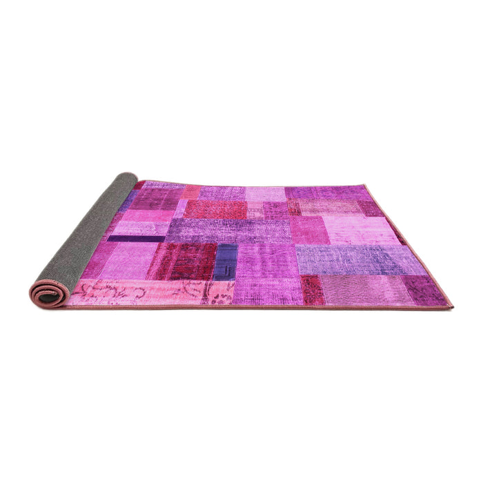 Sideview of Patchwork Pink Transitional Rug, con1387pnk