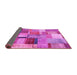 Sideview of Patchwork Pink Transitional Rug, con1387pnk