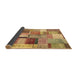 Sideview of Patchwork Brown Transitional Rug, con1387brn