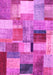 Patchwork Pink Transitional Rug, con1387pnk