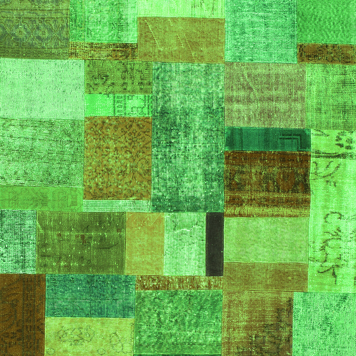 Patchwork Green Transitional Rug, con1387grn