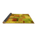 Sideview of Patchwork Yellow Transitional Rug, con1387yw