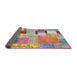 Thickness of Contemporary Cherry Red Patchwork Rug, con1388