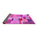 Sideview of Patchwork Pink Transitional Rug, con1388pnk