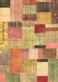 Patchwork Brown Transitional Rug, con1388brn